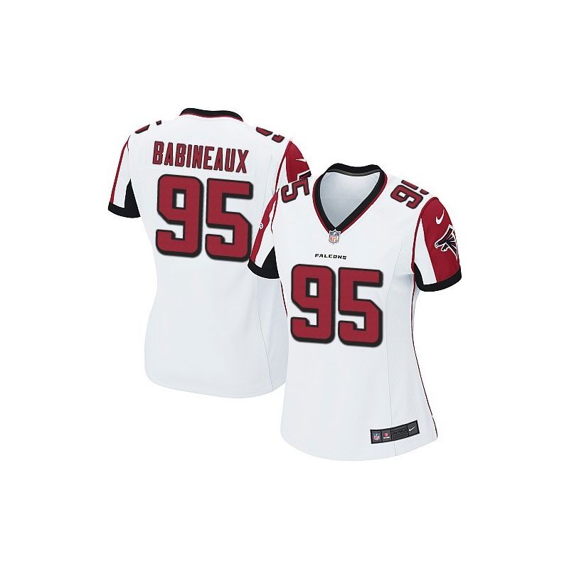 Cheap Jonathan Babineaux Falcons Women Jersey From China White Game #95