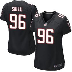 Cheap Paul Soliai Falcons Women Jersey From China Black Game #96