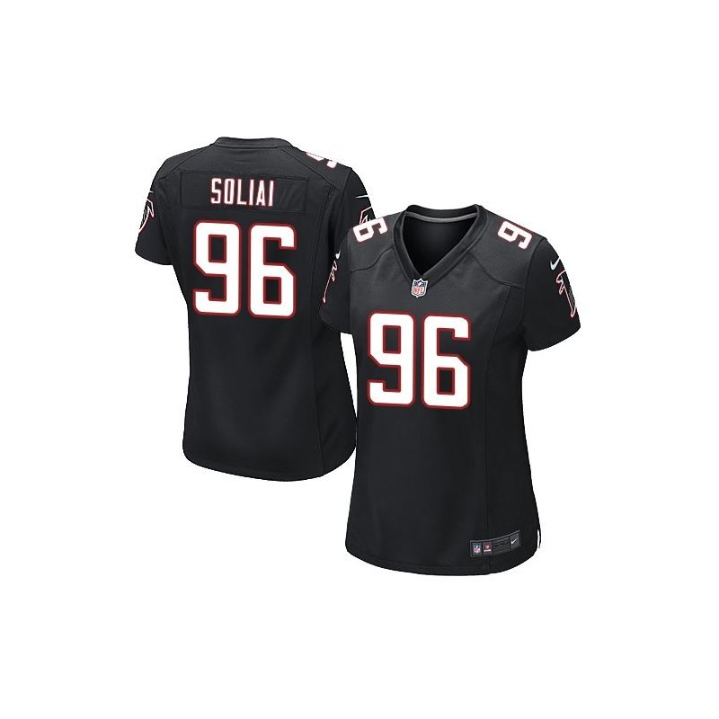 Cheap Paul Soliai Falcons Women Jersey From China Black Game #96