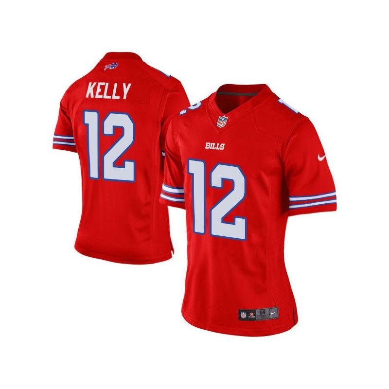 Cheap Jim Kelly Bills Women Jersey From China Red Game #12