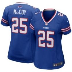 Cheap LeSean McCoy Bills Women Jersey From China Blue Game #25