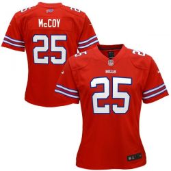 Cheap LeSean McCoy Bills Women Jersey From China Red Game #25