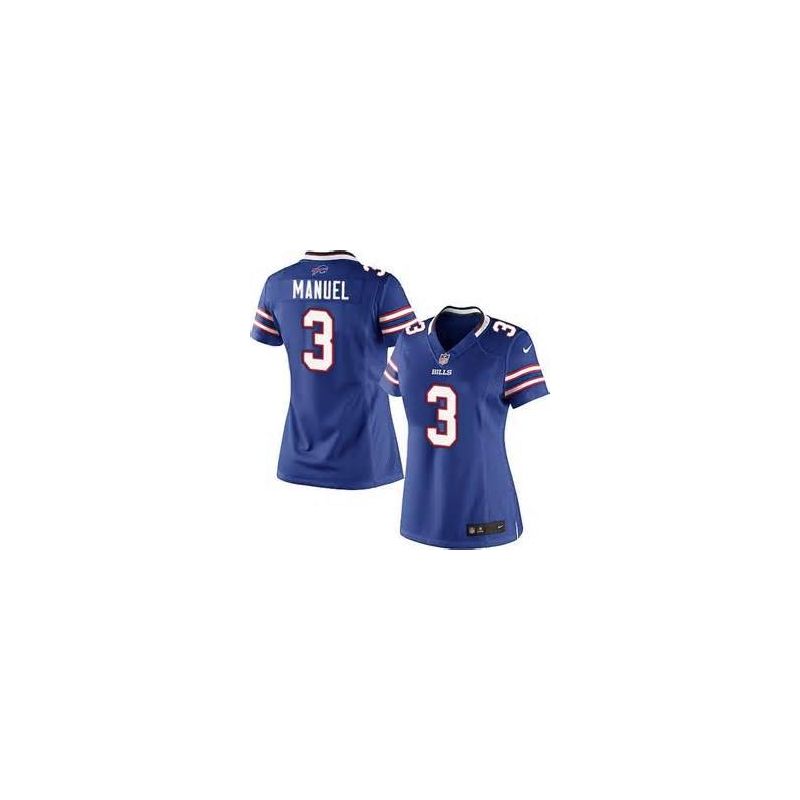 Cheap EJ Manuel Bills Women Jersey From China Blue Game #3