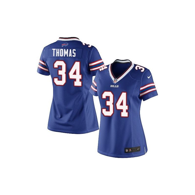 Cheap Thurman Thomas Bills Women Jersey From China Blue Game #34