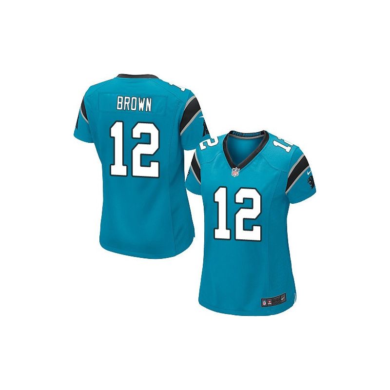 Cheap Mike Brown Panthers Women Jersey From China Blue Game #12