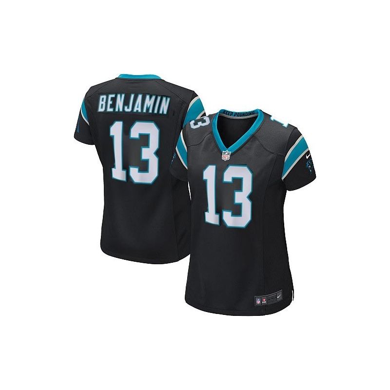 Cheap Kelvin Benjamin Panthers Women Jersey From China Black Game #13