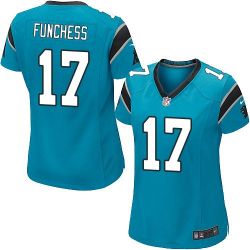 Cheap Devin Funchess Panthers Women Jersey From China Blue Game #17