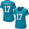 Cheap Devin Funchess Panthers Women Jersey From China Blue Game #17