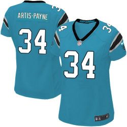 Cheap Cameron Artis-Payne Panthers Women Jersey From China Blue Game #34