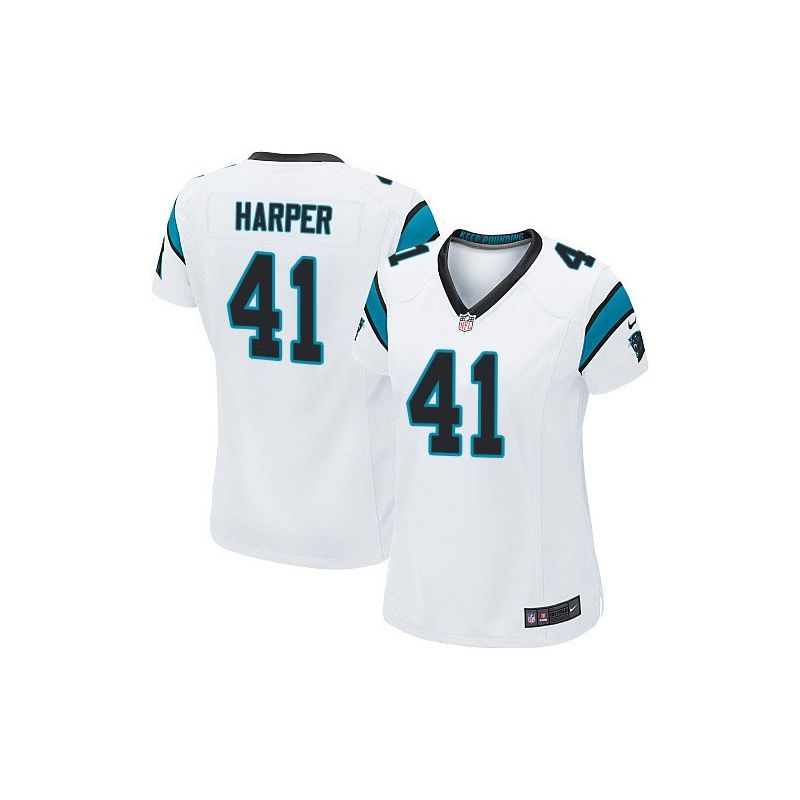 Cheap Roman Harper Panthers Women Jersey From China White Game #41
