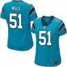 Cheap Sam Mills Panthers Women Jersey From China Blue Game #51