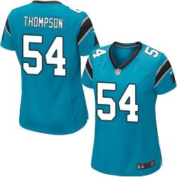 Cheap Shaq Thompson Panthers Women Jersey From China Blue Game #54