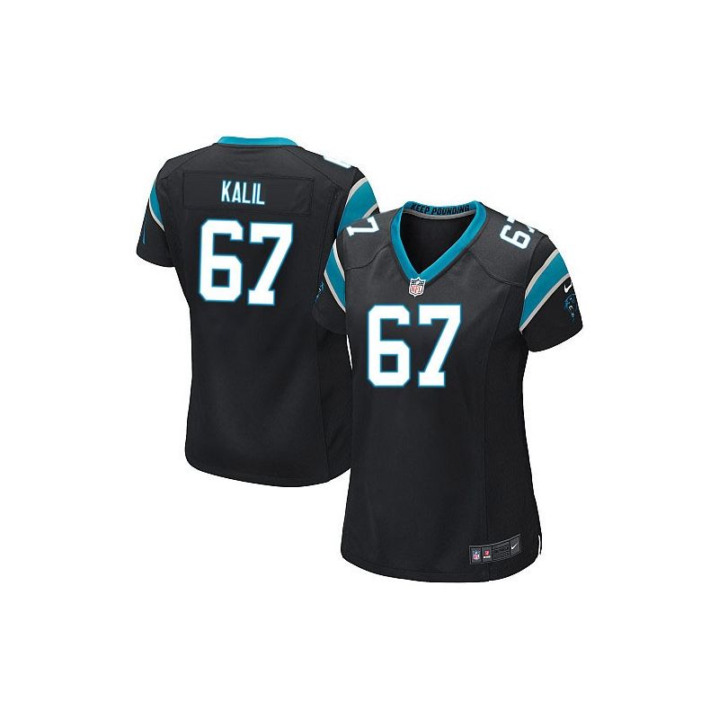 Cheap Ryan Kalil Panthers Women Jersey From China Black Game #67