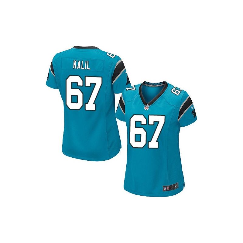 Cheap Ryan Kalil Panthers Women Jersey From China Blue Game #67