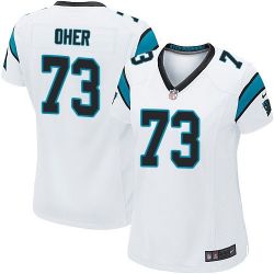 Cheap Michael Oher Panthers Women Jersey From China White Game #73