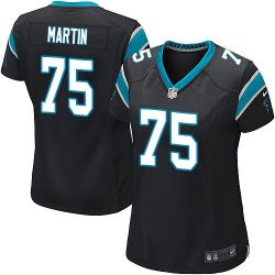 Cheap Jonathan Martin Panthers Women Jersey From China Black Game #75