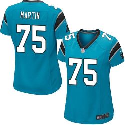 Cheap Jonathan Martin Panthers Women Jersey From China Blue Game #75