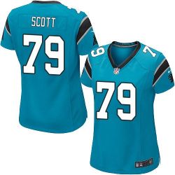Cheap Chris Scott Panthers Women Jersey From China Blue Game #79