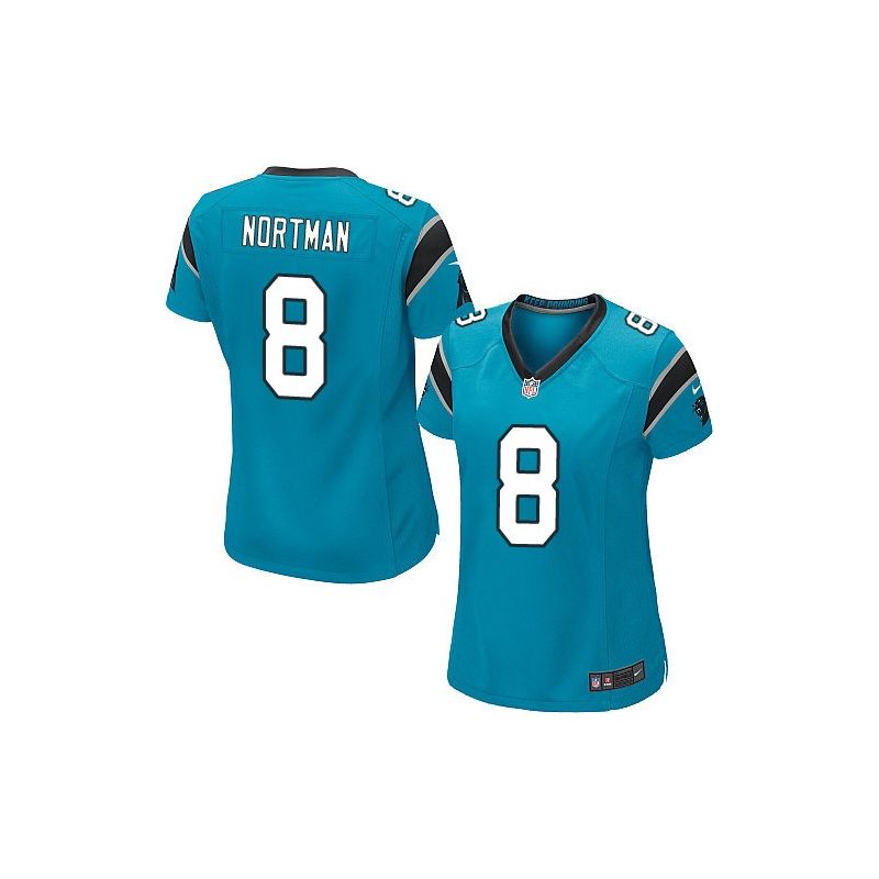 Cheap Brad Nortman Panthers Women Jersey From China Blue Game #8