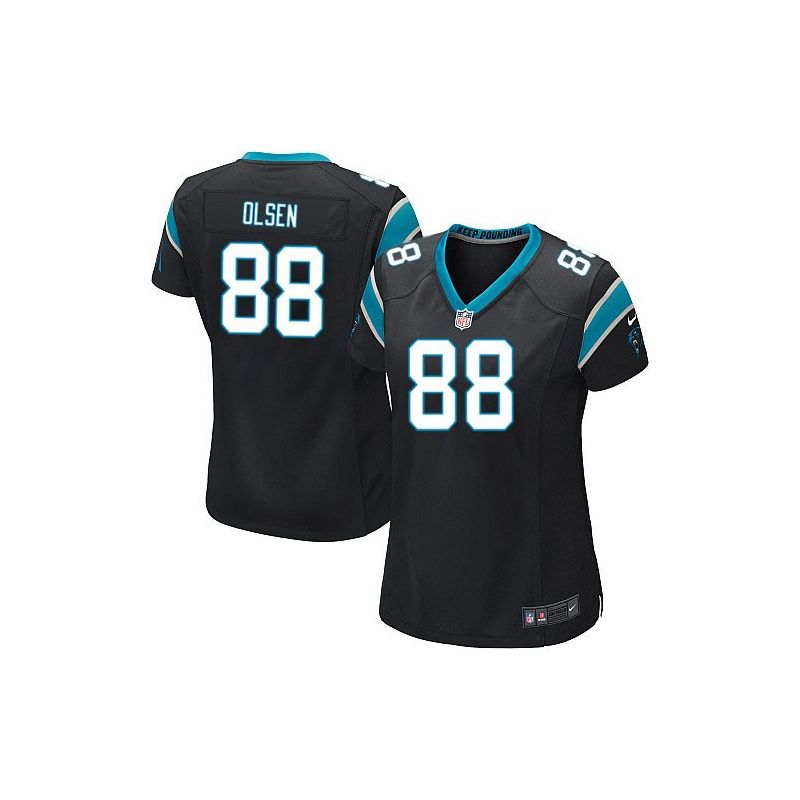 Cheap Greg Olsen Panthers Women Jersey From China Black Game #88