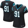 Cheap Colin Cole Panthers Women Jersey From China Black Game #91