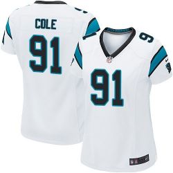 Cheap Colin Cole Panthers Women Jersey From China White Game #91