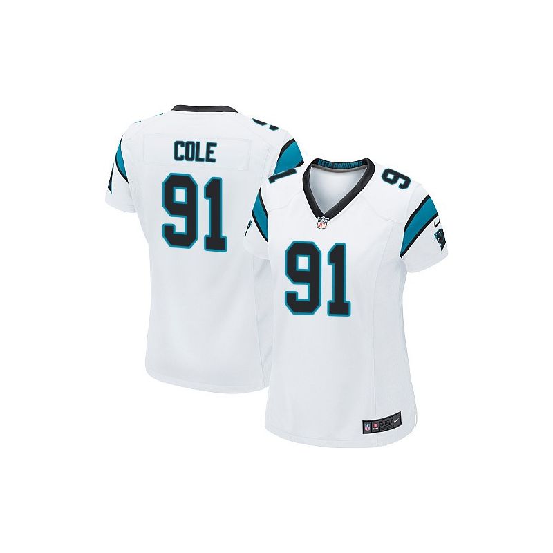 Cheap Colin Cole Panthers Women Jersey From China White Game #91