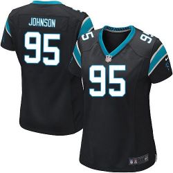 Cheap Charles Johnson Panthers Women Jersey From China Black Game #95