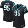 Cheap Charles Johnson Panthers Women Jersey From China Black Game #95