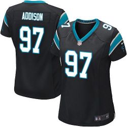 Cheap Mario Addison Panthers Women Jersey From China Black Game #97