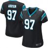 Cheap Mario Addison Panthers Women Jersey From China Black Game #97