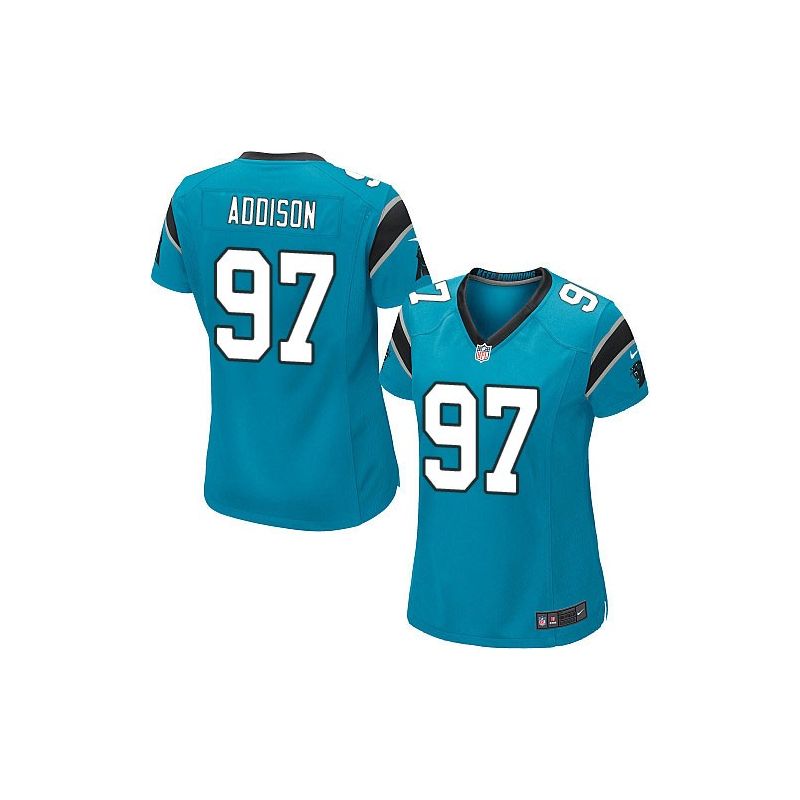 Cheap Mario Addison Panthers Women Jersey From China Blue Game #97