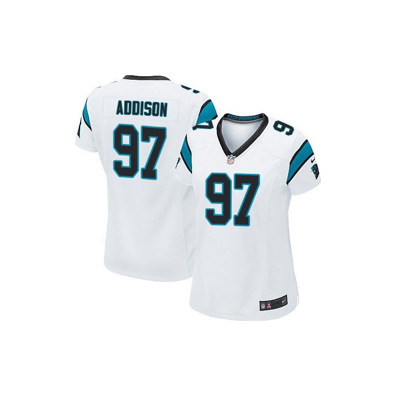 Cheap Mario Addison Panthers Women Jersey From China White Game #97