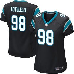Cheap Star Lotulelei Panthers Women Jersey From China Black Game #98