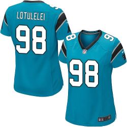 Cheap Star Lotulelei Panthers Women Jersey From China Blue Game #98