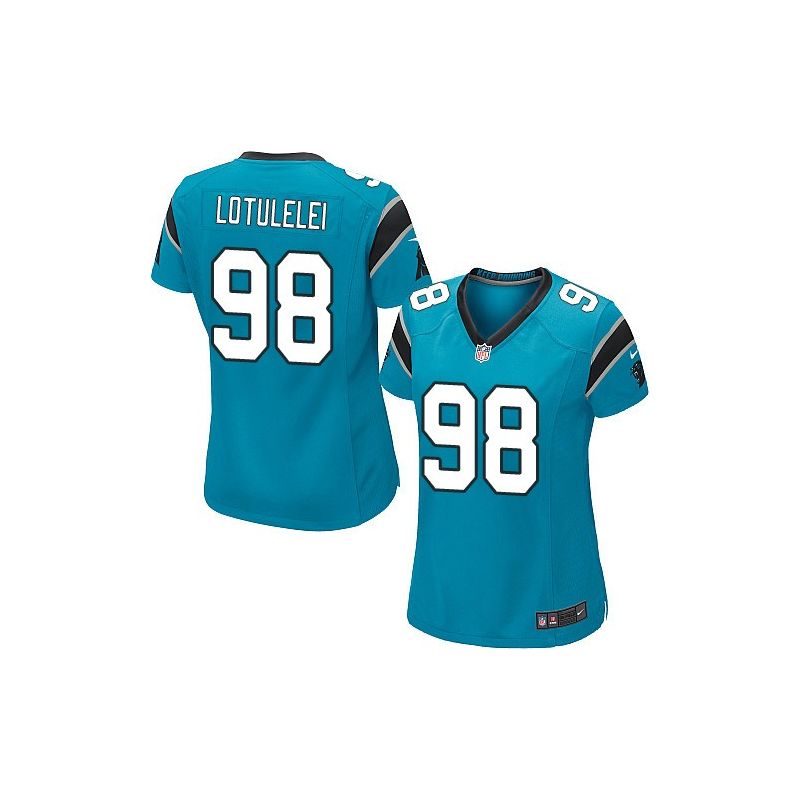 Cheap Star Lotulelei Panthers Women Jersey From China Blue Game #98