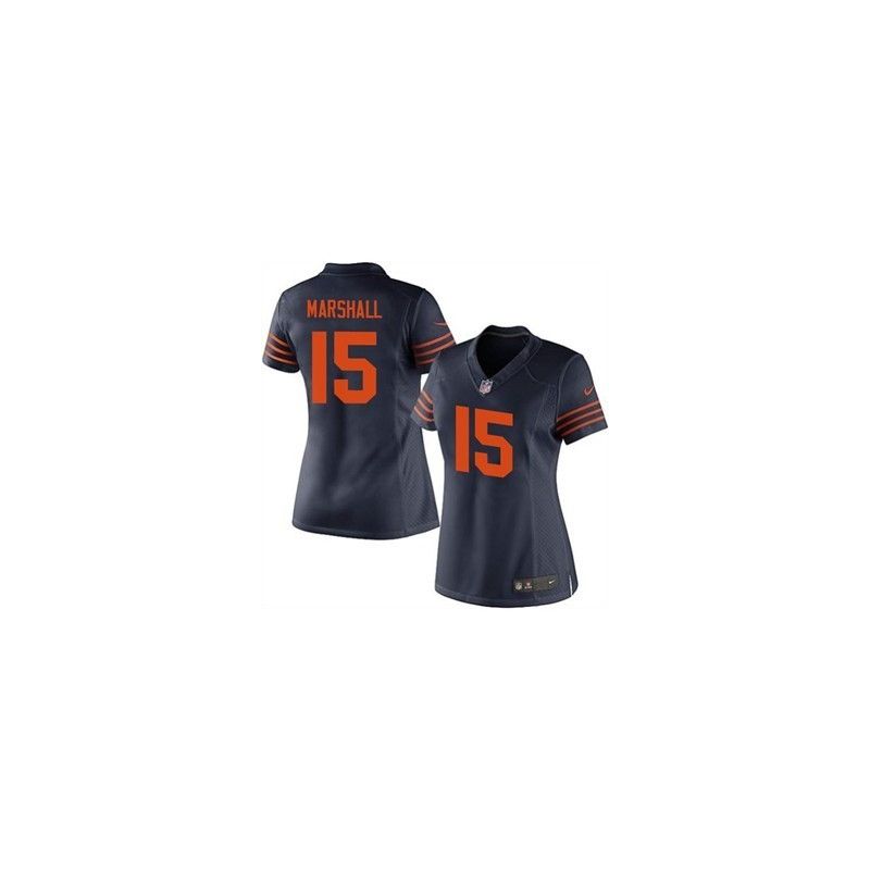 Cheap Brandon Marshall Bears Women Jersey From China Blue-Orange-Number Game #15