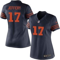 Cheap Alshon Jeffery Bears Women Jersey From China Blue-Orange-Number Game #17