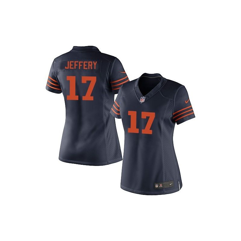 Cheap Alshon Jeffery Bears Women Jersey From China Blue-Orange-Number Game #17