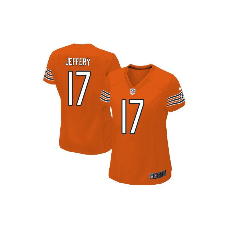 Cheap Alshon Jeffery Bears Women Jersey From China Orange Game #17