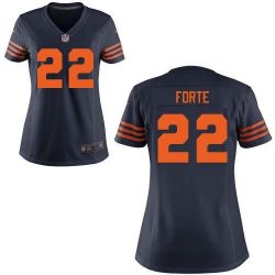 Cheap Matt Forte Bears Women Jersey From China Blue-Orange-Number Game #22