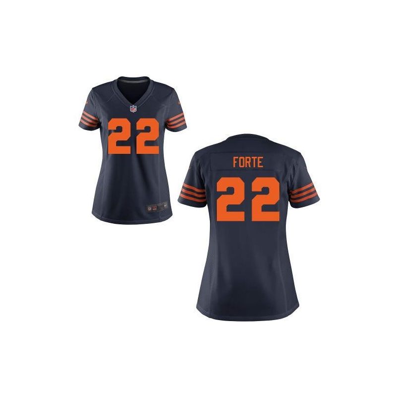 Cheap Matt Forte Bears Women Jersey From China Blue-Orange-Number Game #22