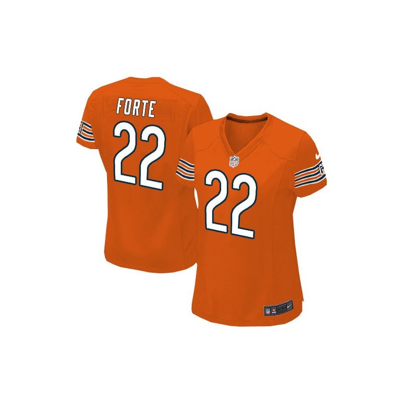 Cheap Matt Forte Bears Women Jersey From China Orange Game #22