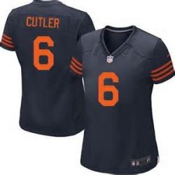 Cheap Jay Cutler Bears Women Jersey From China Blue-Orange-Number Game #6