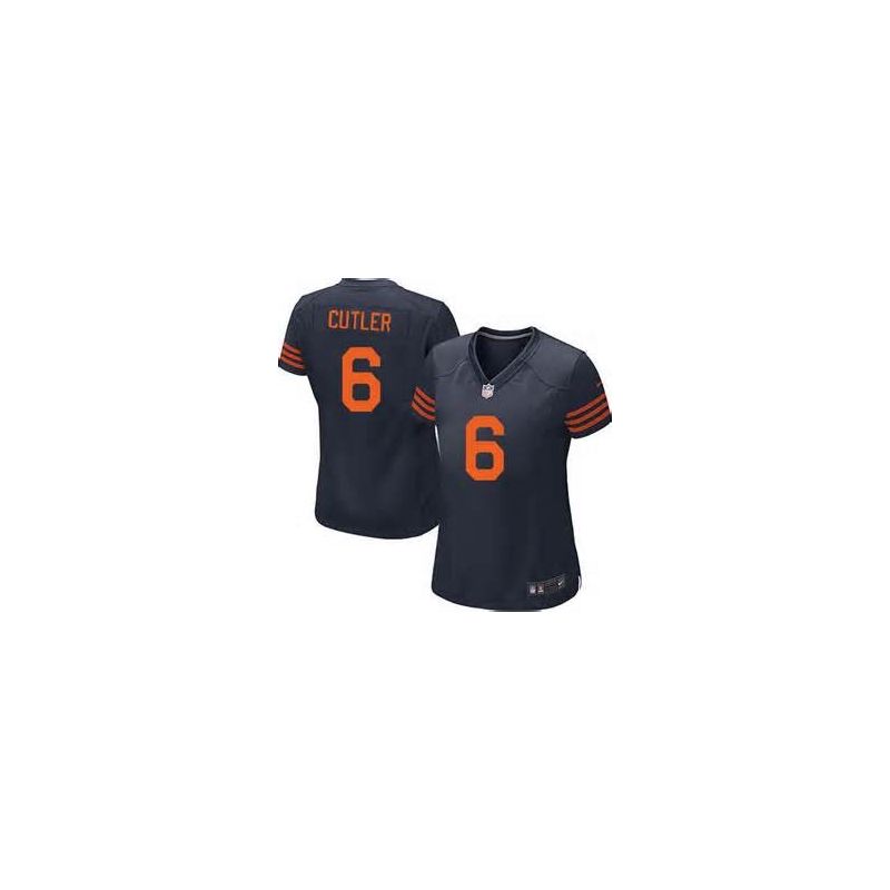 Cheap Jay Cutler Bears Women Jersey From China Blue-Orange-Number Game #6