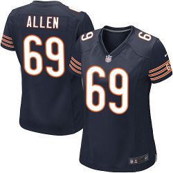 Cheap Jared Allen Bears Women Jersey From China Blue Game #69