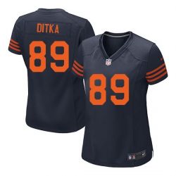 Cheap Mike Ditka Bears Women Jersey From China Blue-Orange-Number Game #89