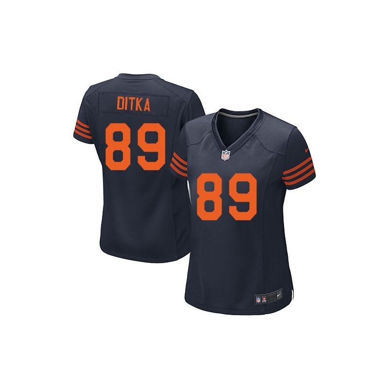 Cheap Mike Ditka Bears Women Jersey From China Blue-Orange-Number Game #89