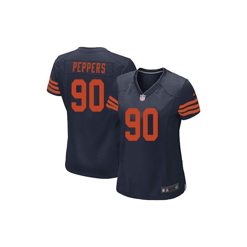 Cheap Julius Peppers Bears Women Jersey From China Blue-Orange-Number Game #90