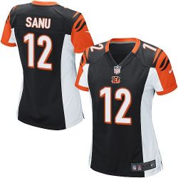 Cheap Mohamed Sanu Bengals Women Jersey From China Black Game #12